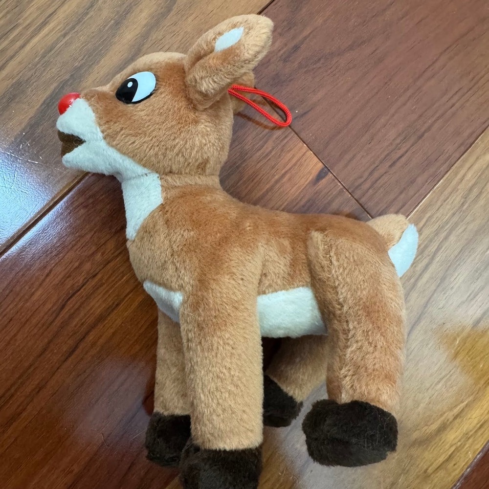 Vintage 1998 Stuffins Rudolph the‎ Red-Nosed Reindeer Plush Christmas 8 inch Toy